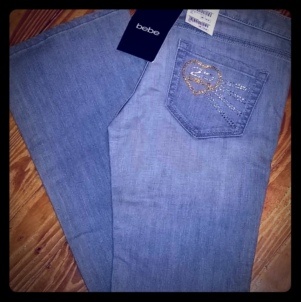 SOLD Bebe NWT Jeans with Rhinestones